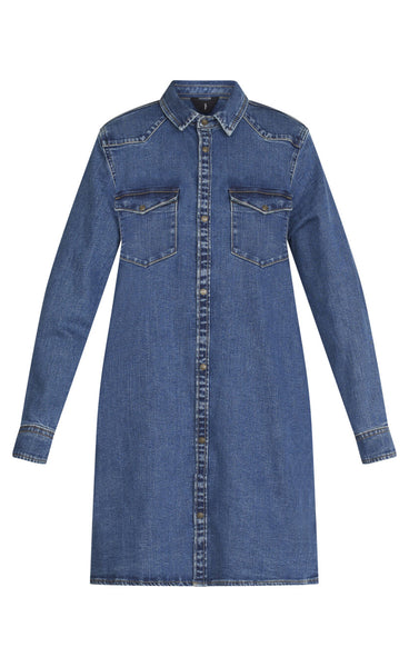 Onea dress - mid blue wash