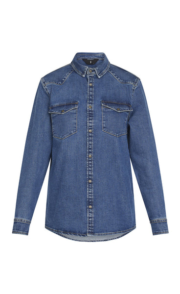 Osa shirt - mid blue wash