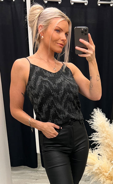 Jaida top - black/silver