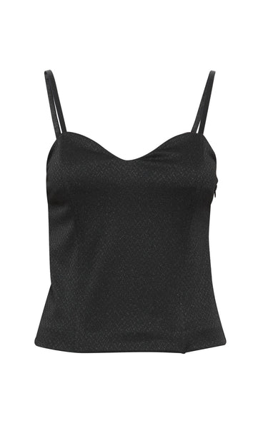 Kate top - black glitter