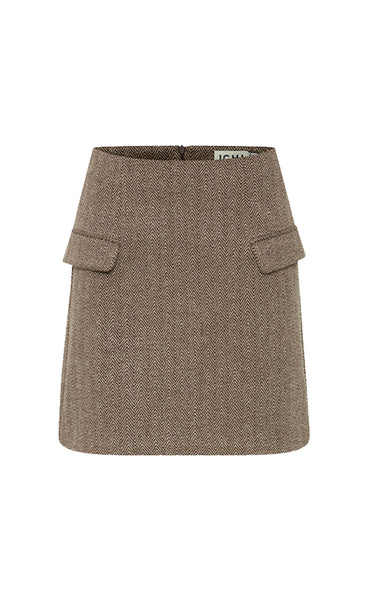 Kate jacquard skirt - almond