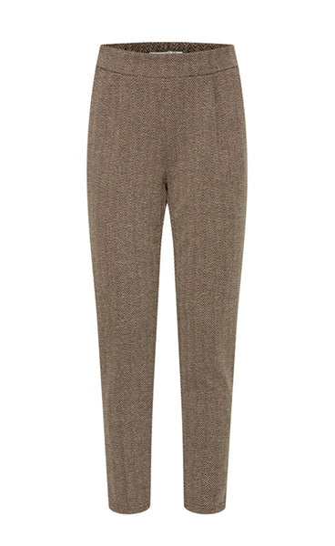 Kate jacquard pants - almond