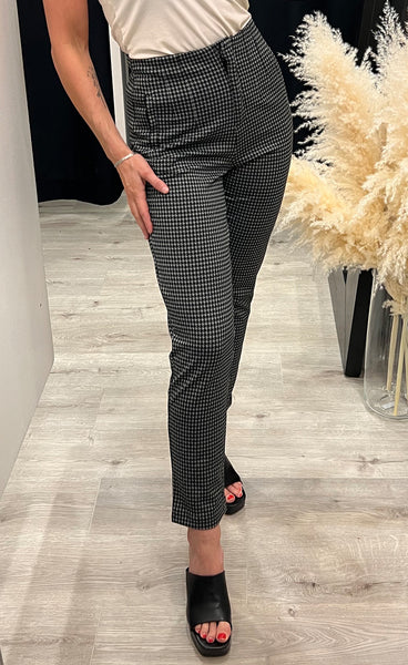 Kate houndstooth pants 3 - black/grey