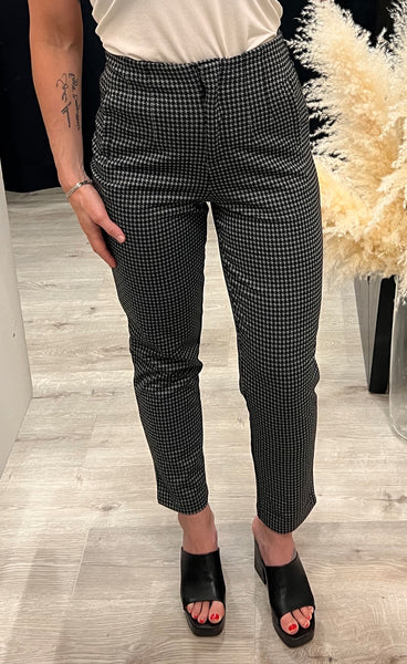 Kate houndstooth pants 3 - black/grey