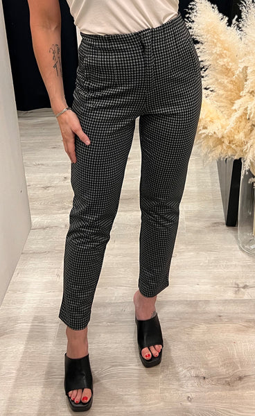 Kate houndstooth pants 3 - black/grey