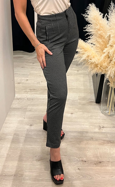 Kate houndstooth pants 3 - black/grey