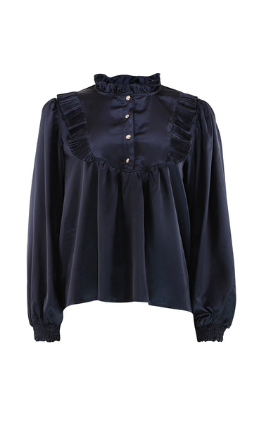 Silke blouse - navy blue