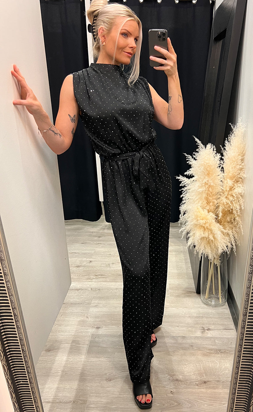 Guto jumpsuit - black/silver