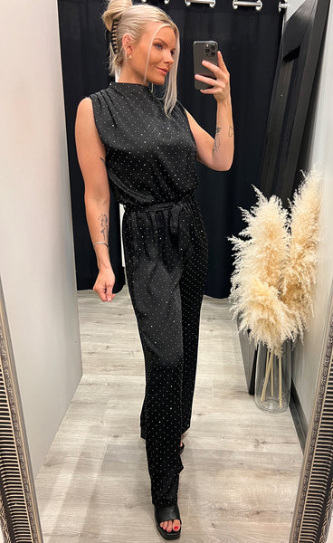 Guto jumpsuit - black/silver