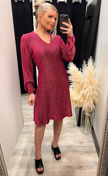 Calista dress 1 - beet red