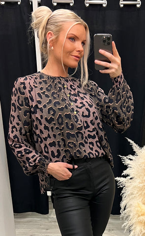 Theresa blouse - leopard