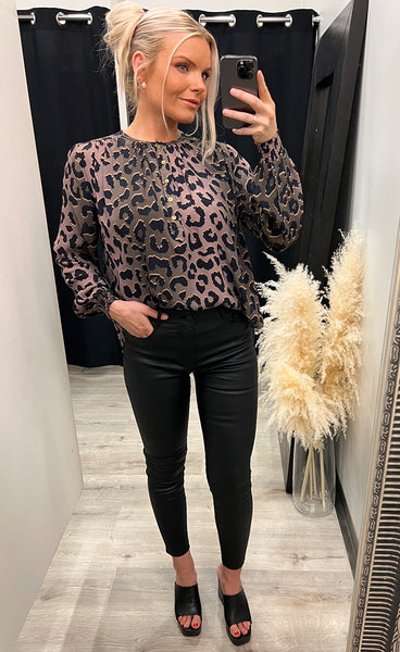 Theresa blouse - leopard