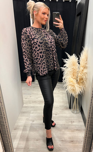 Theresa blouse - leopard