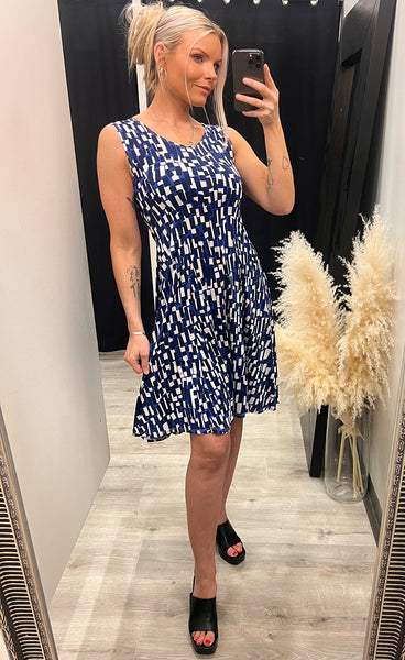 Ilona dress - navy mix