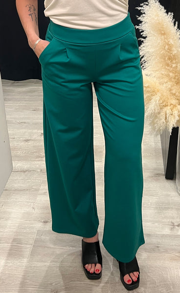 Kate long wide pants - green