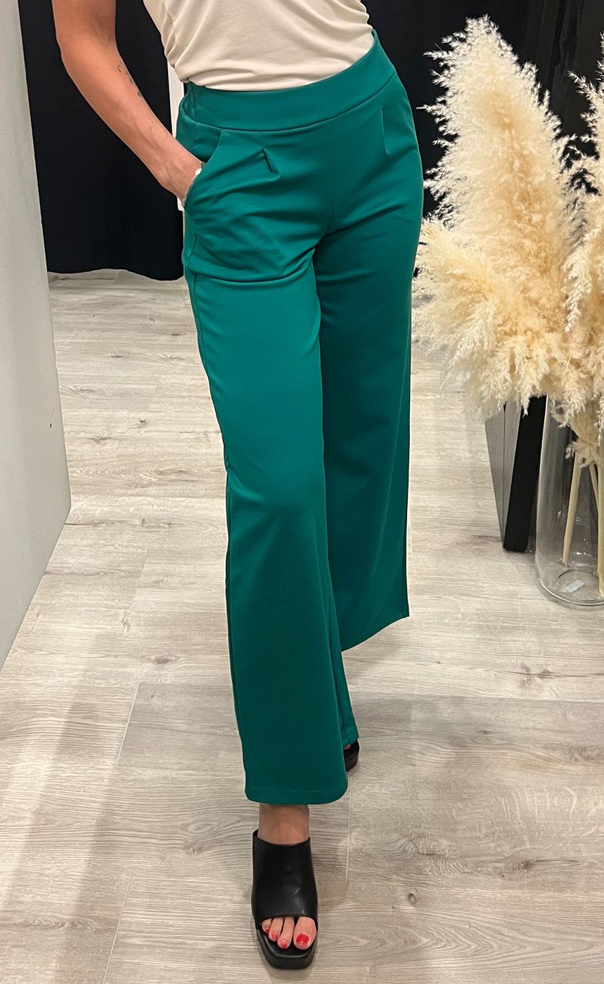 Kate long wide pants - green