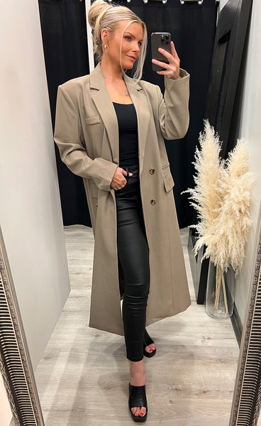 Magda oversized coat - taupe