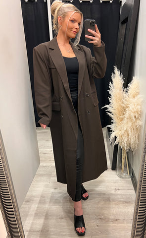 Magda oversized coat - choco