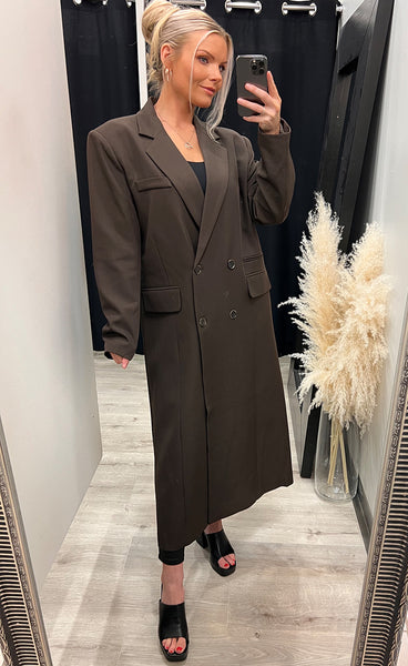 Magda oversized coat - choco