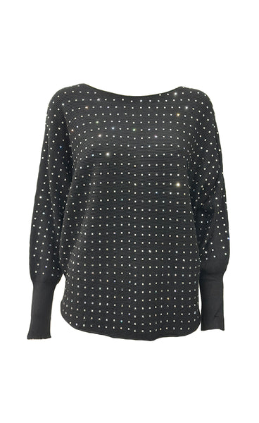 Glitter pullover - black