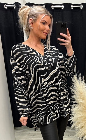 Lori teygjubolur - black/zebra