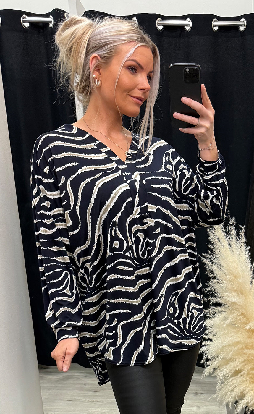 Lori teygjubolur - navy/zebra