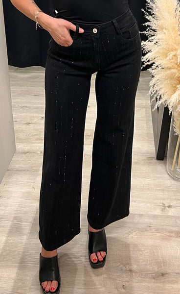 Glitter pants 77755 - black