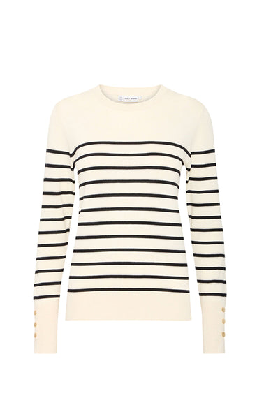 Sara striped pullover - antique white striped