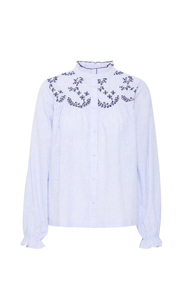 Imogen blouse - lake blue mix