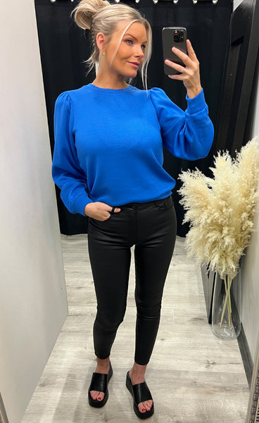 Ima puff sweatshirt - strong blue