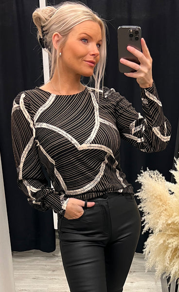 Alana blouse - black mix