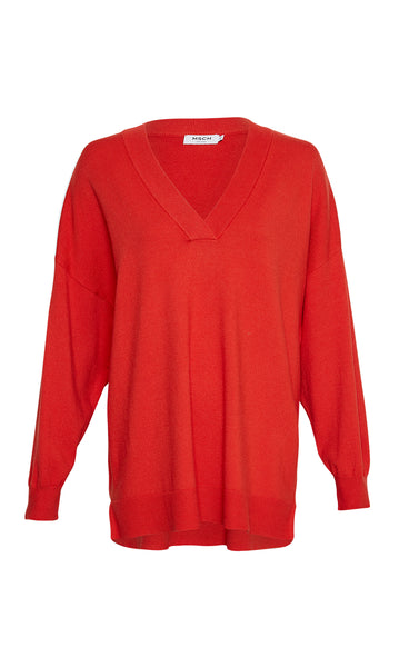 Neila v pullover - aurora red