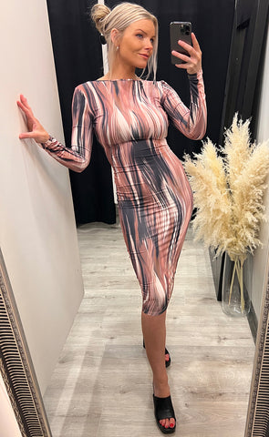 Selena dress - pink mix