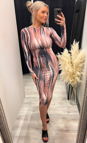 Selena dress - pink mix