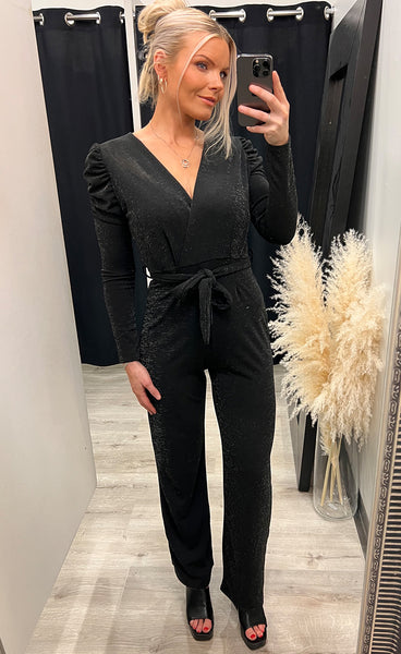 Egina jumpsuit - black/silver