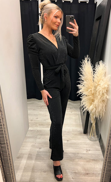 Egina jumpsuit - black/silver