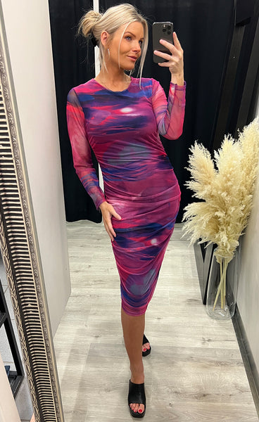 Nadia dress - fuchsia