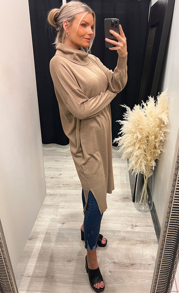 Alma dress PLUS - oxford tan