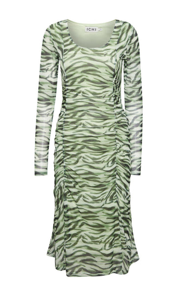 Ista dress - green zebra