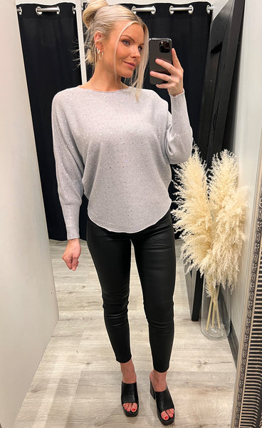 Glitter pullover - grey