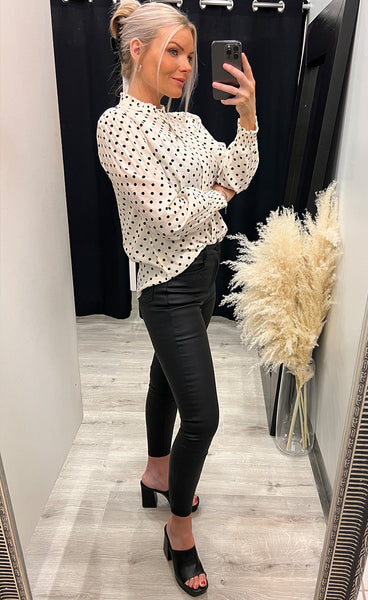 Asta dot blouse - off white