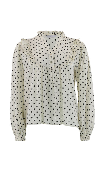 Silke dot blouse - off white