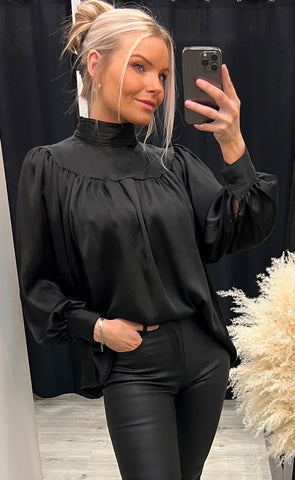 Glowie blouse - black satin